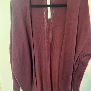 Lululemon Cardigan Sweater Size 10 Burgandy